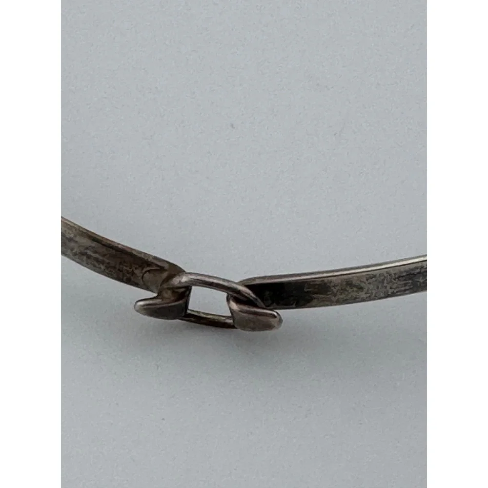 Sterling Silver 925 Torque Mexican Cross Pendant Necklace Choker Style‎
